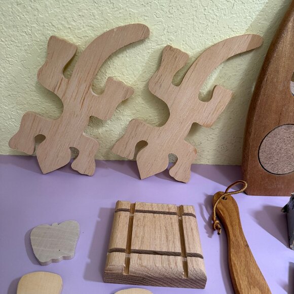 Assortment of Wooden Templates for Crafts Project Matt Cutter, Brass Screws, etc - Picture 2 of 9